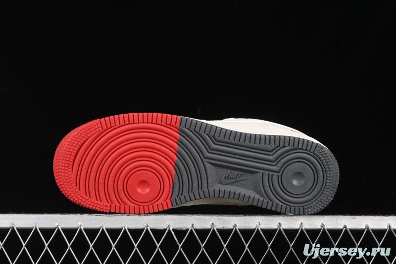 Nike Air Force 1 '07 Low Supreme Collaboration - Beige Red Blue Colorblock Casual Sneakers - XZ6188-228