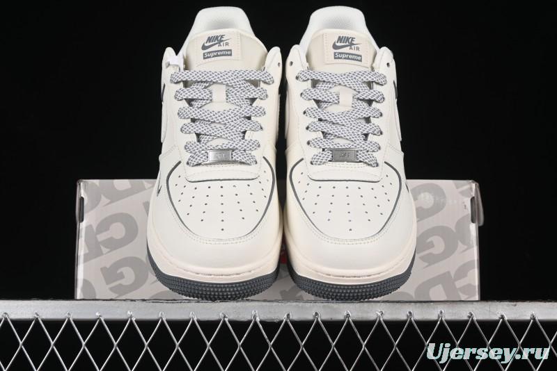Nike Air Force 1 '07 Low Supreme The North Face Collaboration - Beige Grey Low-Top Casual Sneakers - XZ1996-710