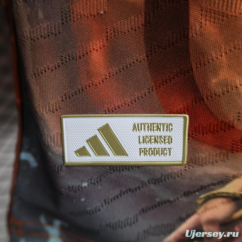 Player Version 25/26 Real Madrid NA ZHA Orange with Dragon Warrior Jersey