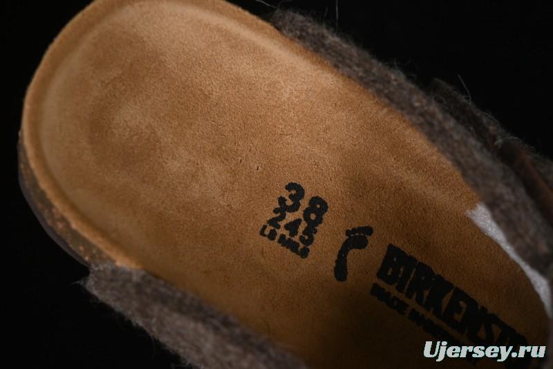 Birkenstock Half-Fur Slide Sandals with Wool Lining - G.D4