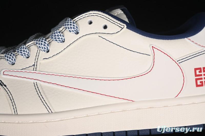 Nike Travis Scott x Fragment Design x Air Jordan 1 Low OG SP AJ1 Low-top Casual Sneakers - XY2688-115