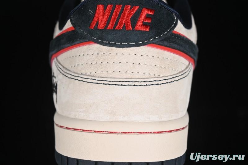 Nike SB Dunk Low Stussy Collaboration - Anniversary High-End Custom Low-Top Casual Skate Shoes - DQ1098-520
