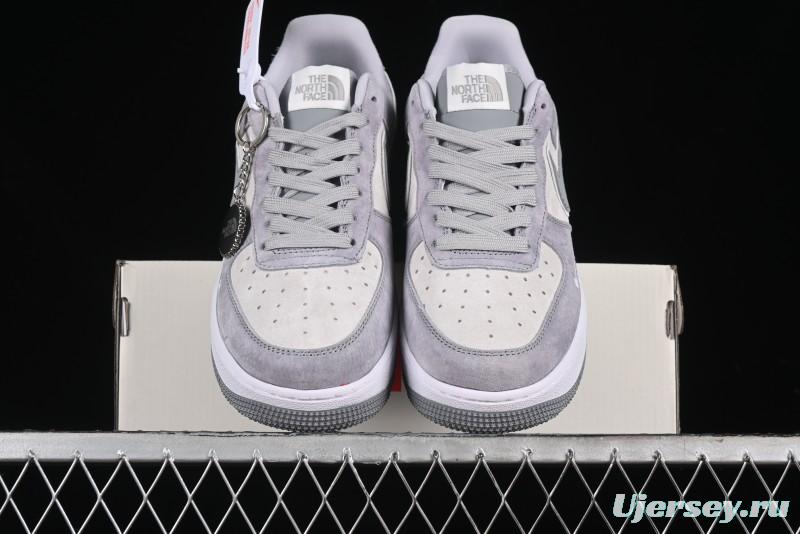 Nike Air Force 1 '07 Low The North Face Collaboration - Silver Grey Pigskin Sneakers - KK3333-004
