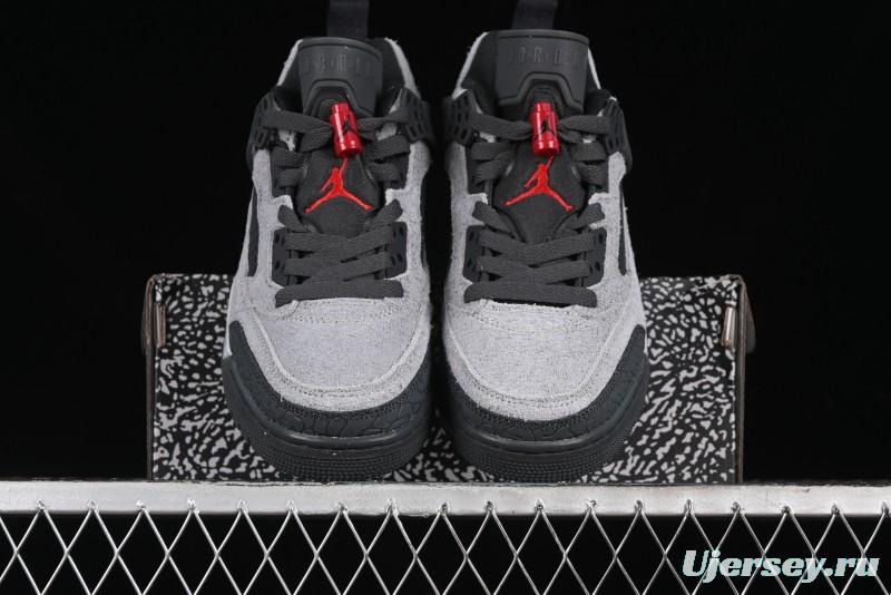 Nike Jordan Spizike Low AJ Hybrid Elements Black Grey Crack Leather Casual Sneakers - FQ1759-002