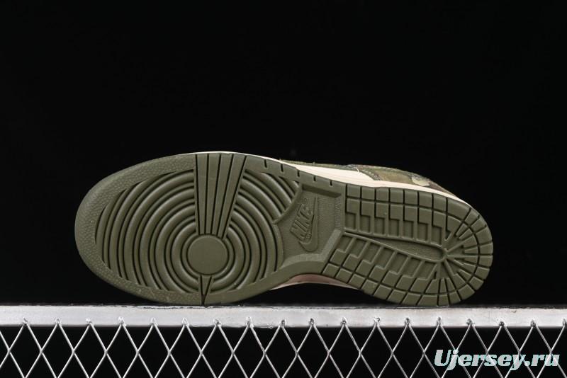 Nike SB Dunk Low Bape Collaboration - Jungle Camouflage Anniversary Custom Low-Top Casual Skate Shoes - CH6336-230