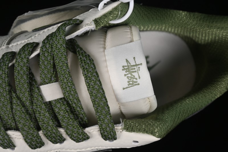 Nike Air Force 1'07 Low Stussy Collaboration - White Mint Green Low-Top Casual Sneakers - XZ3328-003