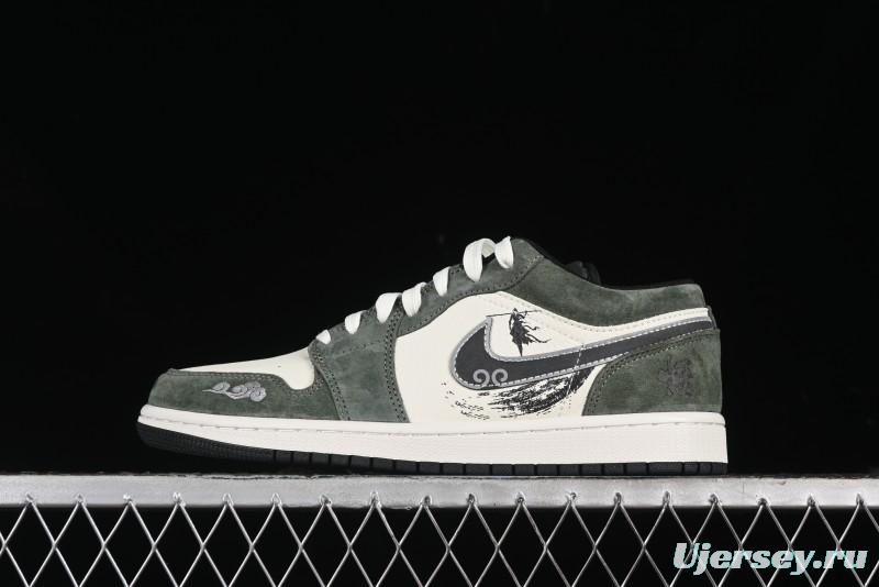 Nike Air Jordan 1 Low Retro Basketball Shoes Custom Wukong Edition - DC2024-031