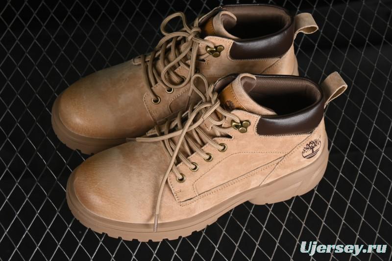 Timberland Outdoor Mid-Top Casual Martin Boots with Premium Suede Leather and Anti-Odor Insole - TB10059SAND