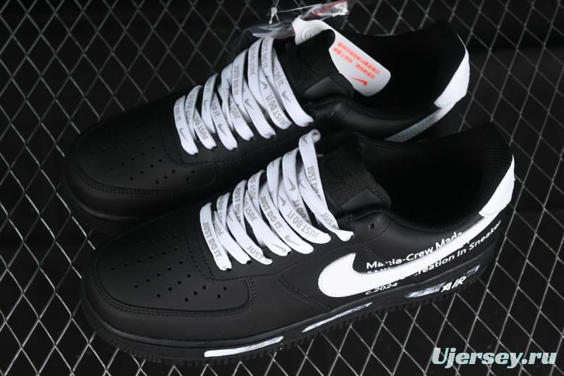 Nike Air Force 1 '07 Low Graffiti White Black Casual Sneakers - CW2288-017