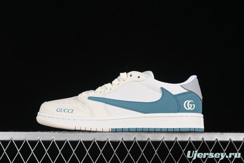 Nike Travis Scott x Fragment Design x Air Jordan 1 Low OG SP AJ1 Retro Sneakers - LJ5188-022