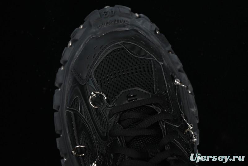 Balenciaga Defender Rubber Platform Sneakers Low-Top Combat Outdoor Shoes with Studded Design and Exaggerated Tire Tread Sole - W2RAG1081