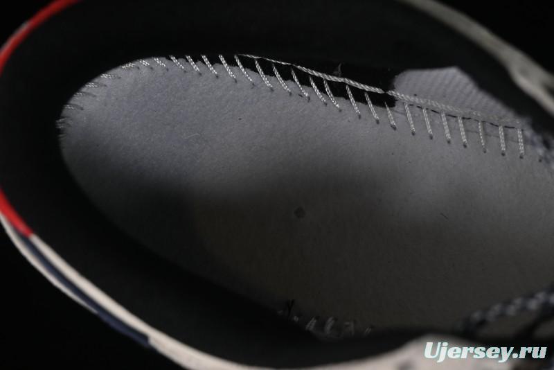 Nike SB Dunk Low Supreme x Stussy Triple Collaboration - Off White Navy Swoosh Anniversary Custom Low-Top Casual Sneakers - SJ2068-301