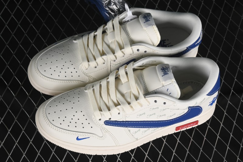 Nike Travis Scott x Fragment Design x Air Jordan 1 Low OG SP AJ1 Retro Sneakers - SJ2068-117