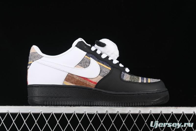 Nike Air Force 1 '07 Low Casual Sneakers with Lazy Panda Design - CW1188-768