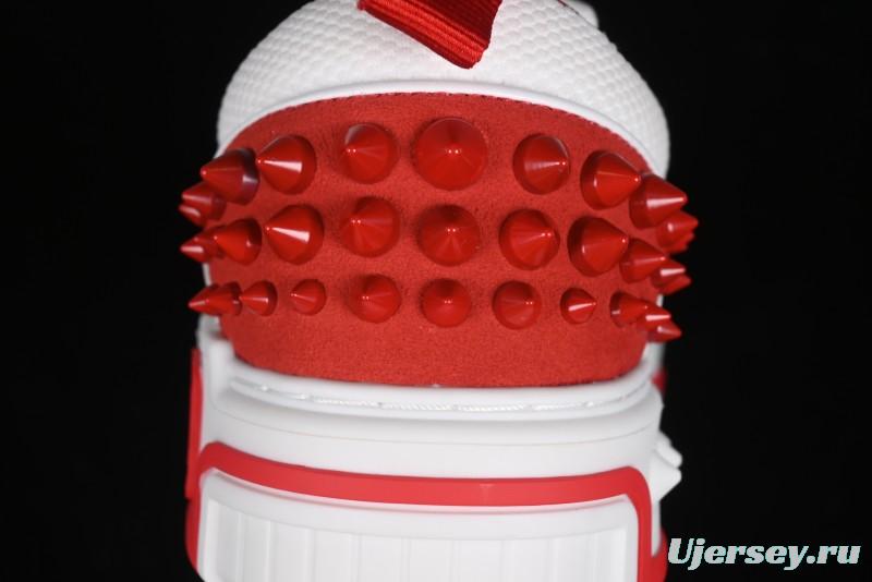 Christian Louboutin Astroloubi Comfortable Fashion Low-Top Sneakers White Red - X.D4