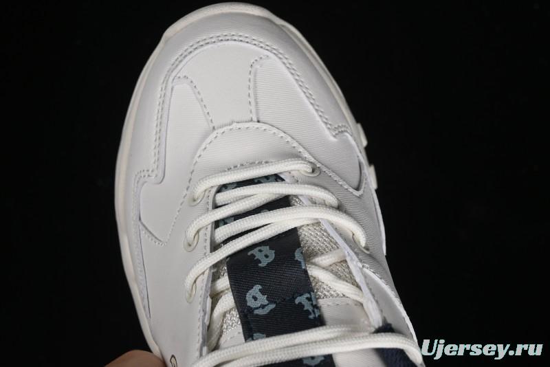 New York Yankees MLB Bigball Chunky Denim Monogram Platform Sneakers - 3ASHBDM4N43NYS