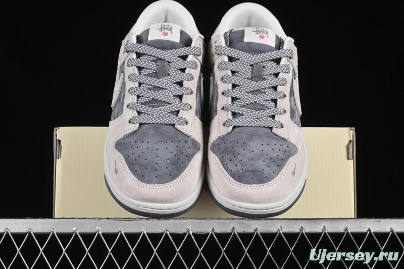 Nike SB Dunk Low Stussy Anniversary Edition Premium Custom Low-Top Casual Sneakers - XX2025-578