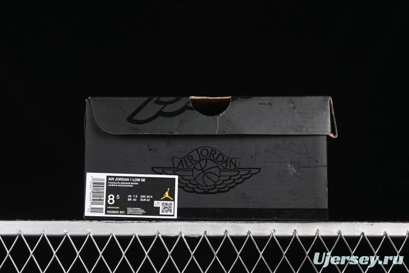 Nike Air Jordan 1 Low Flax/Baroque Brown Casual Basketball Shoes - HQ3603-201