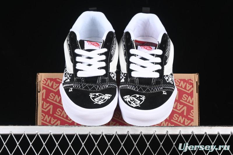 Vans HIRONO x Vans Knu Skool Bubble Mart Xiao Ye Graffiti Low-Top Casual Skate Shoes - VN0009QWFGI