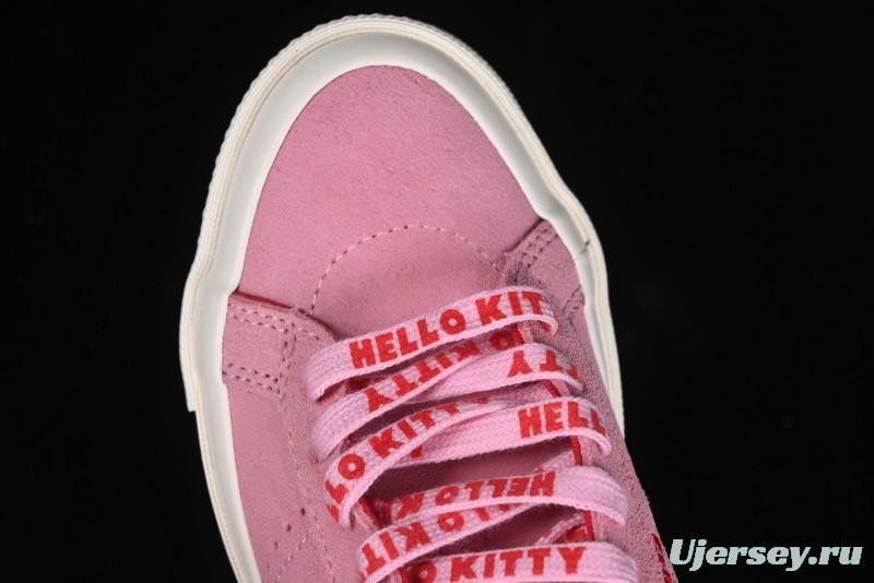 Converse One Star Hello Kitty Collaboration Low Top Casual Sneakers with Embroidered Bow - 362941C