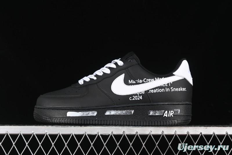 Nike Air Force 1 '07 Low Graffiti White Black Casual Sneakers - CW2288-017