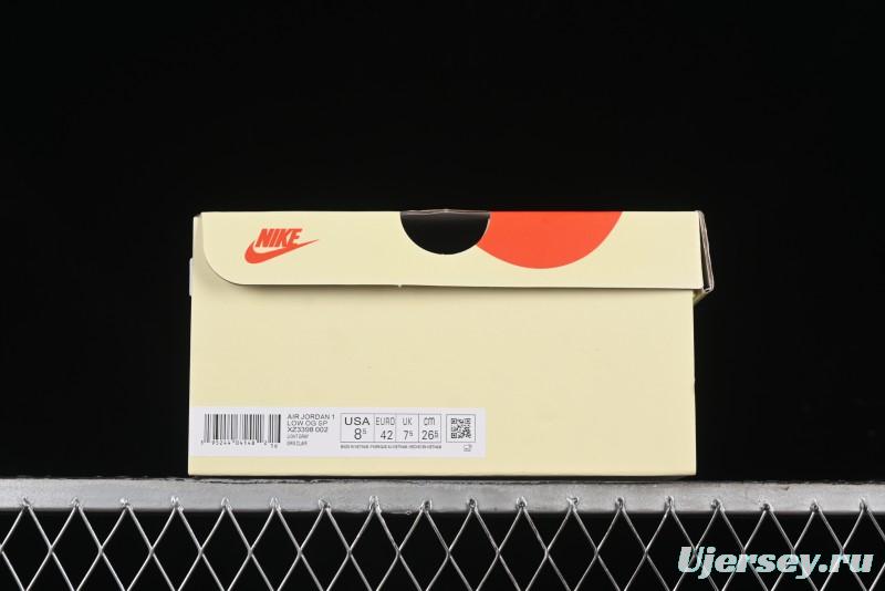 Nike Travis Scott x Fragment Design x Air Jordan 1 Low OG SP AJ1 Retro Sneakers - XZ3398-002