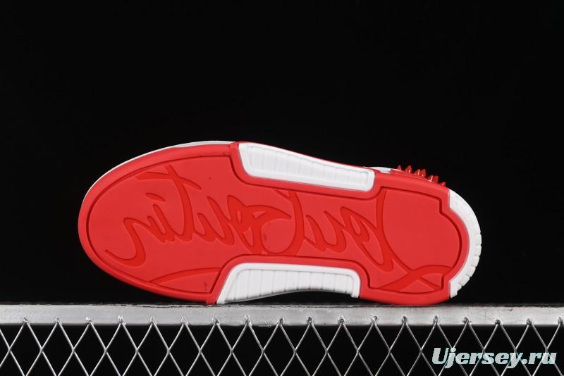 Christian Louboutin Astroloubi Comfortable Fashion Low-Top Sneakers White Red - X.D4