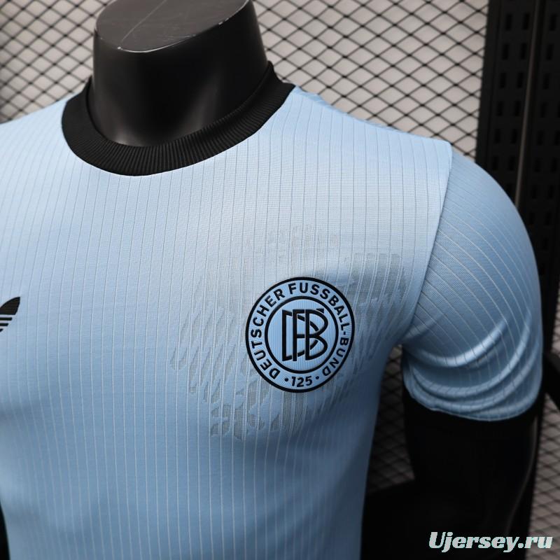 Player Version 2025 Germany 125Th Anniversary Light Blue with Adidas Retro Design Jersey