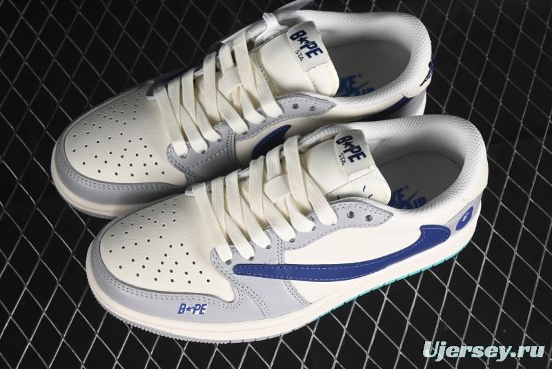 Nike Travis Scott x Fragment Design x Air Jordan 1 Low OG SP AJ1 Bape Collaboration - LJ5188-021
