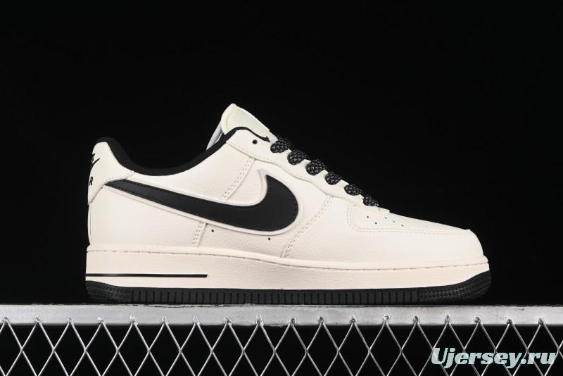 Nike Air Force 1 '07 Low Supreme Collaboration - Beige Black Starry Sneakers - XZ6188-013