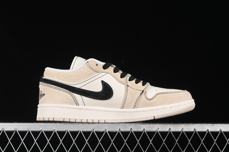Nike Air Jordan 1 Low AJ1 The North Face Collaboration - Beige Coffee Retro Basketball Shoes - SJ9950-028