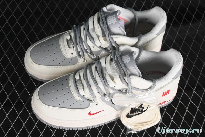 Nike Air Force 1 '07 Low UN Collaboration - Beige Silver Trim Lace-Up Casual Sneakers - SJ1198-500