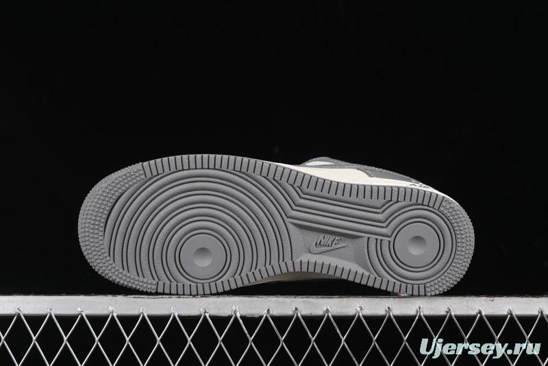 Nike Air Force 1 '07 Low Stussy Collaboration - Premium Gray Low-Top Casual Sneakers - BB5353-512