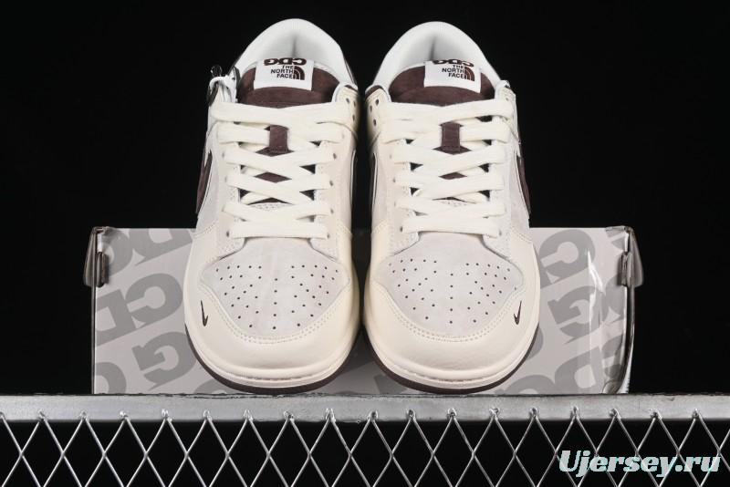 Nike SB Dunk Low The North Face Collaboration Anniversary Edition Premium Custom Low-Top Casual Skate Shoes - DQ1098-515