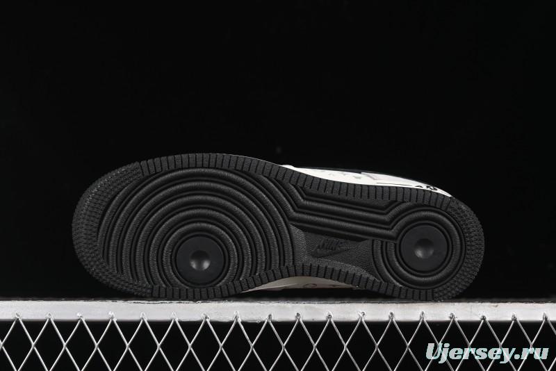 Nike Air Force 1 '07 Low Violent Bear Collaboration - Grey Black Print Low-Top Casual Sneakers - SJ9188-002