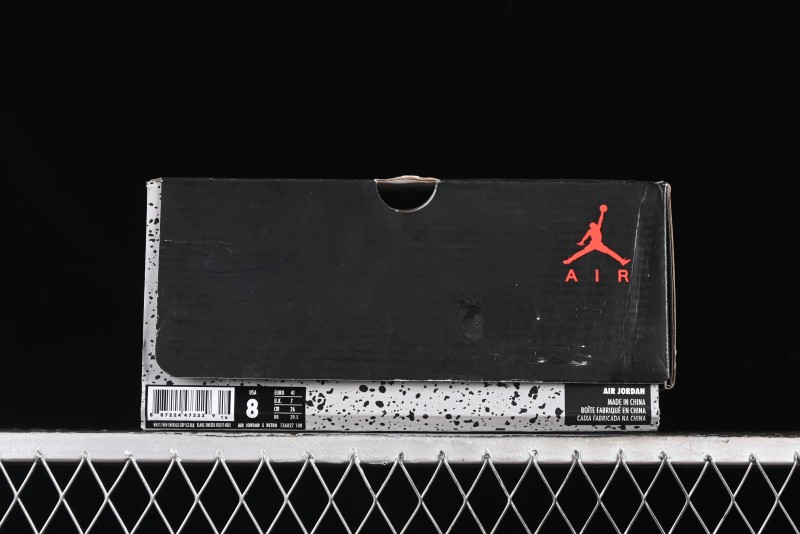 Nike Air Jordan 5 Retro Sneakers in White and Purple Grape Colorway - 136027-108