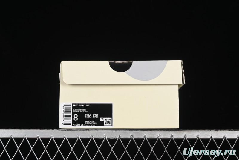 Nike SB Dunk Low Gucci Collaboration - Custom Patchwork Green Swoosh Anniversary Edition Low-Top Casual Skate Shoes - KK1688-053