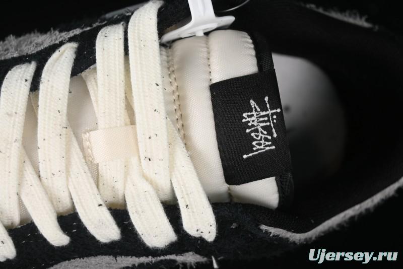 Nike SB Dunk Low Stussy Series - Grey Black with Black Swoosh Anniversary Custom Low-Top Casual Skate Shoes - MM1089-028