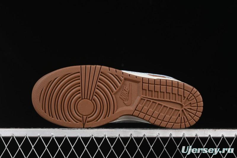 Nike SB Dunk Low Levi's Collaboration - White Grey Brown Anniversary Customized Low-Top Casual Sneakers - JH8310-958