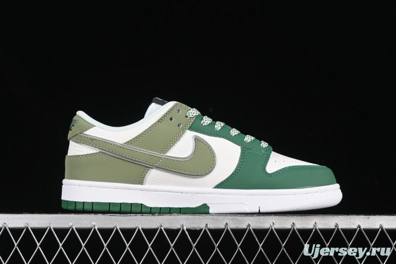 Nike SB Dunk Low Saint Laurent Series - White Green Swoosh Anniversary High-End Custom Low-Top Casual Sneakers - GF2409-170