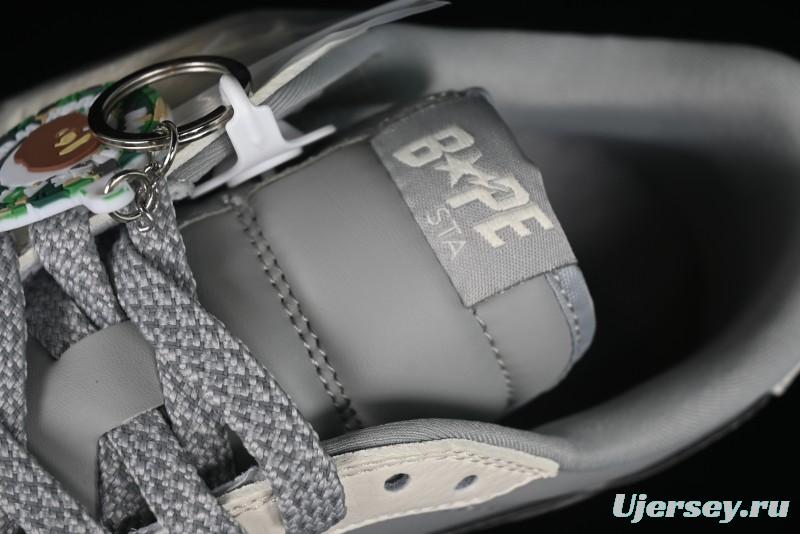 Nike Travis Scott x Fragment Design x Air Jordan 1 Low OG SP AJ1 Bape Collaboration - Moon Shadow Grey Low Top Casual Sneakers BB6511-625