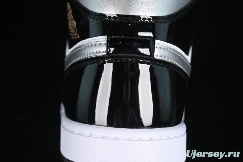 Nike Air Jordan 1 Mid Basketball Shoes White Black Silver - HV0789-010