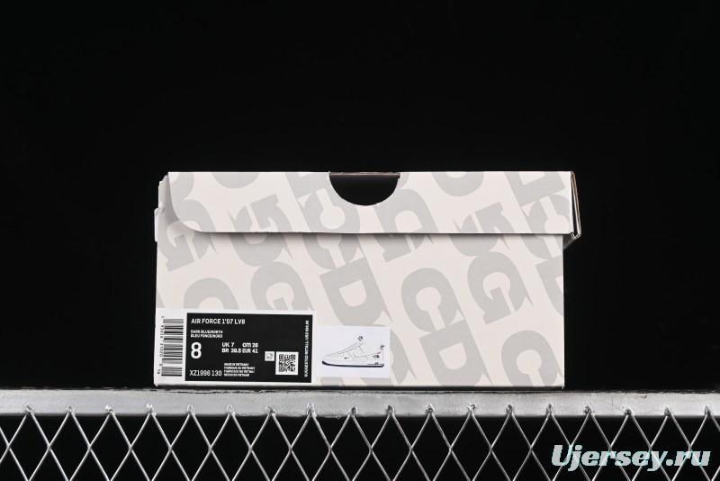 Nike Air Force 1 '07 Low Supreme The North Face Collaboration - Off White Light Blue Casual Sneakers - XZ1996-130