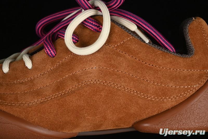 Alexander McQueen Flexion Retro Sneakers in Brown/Suede with Anatomical Design - 2024s