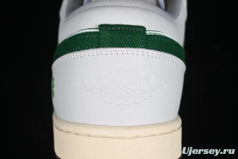 Nike Air Jordan 1 Low AJ1 White Green Double Hook Low-Top Retro Basketball Shoes - FZ5046-041
