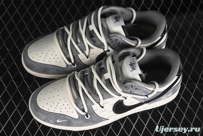 Nike SB Dunk Low Stussy Anniversary Edition Customized Low-Top Casual Sneakers - SJ2068-305