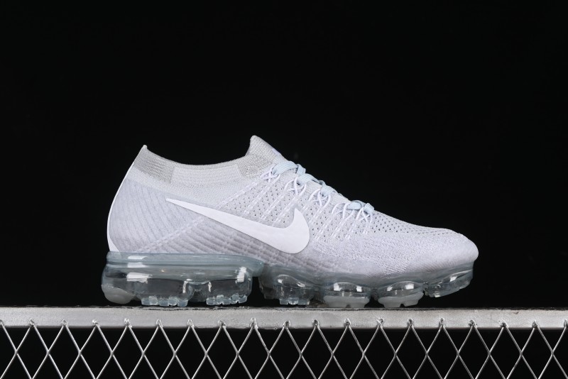 Nike Vapormax Flyknit Breathable Casual Running Shoes with Full-Length Air Cushion - 849558-100