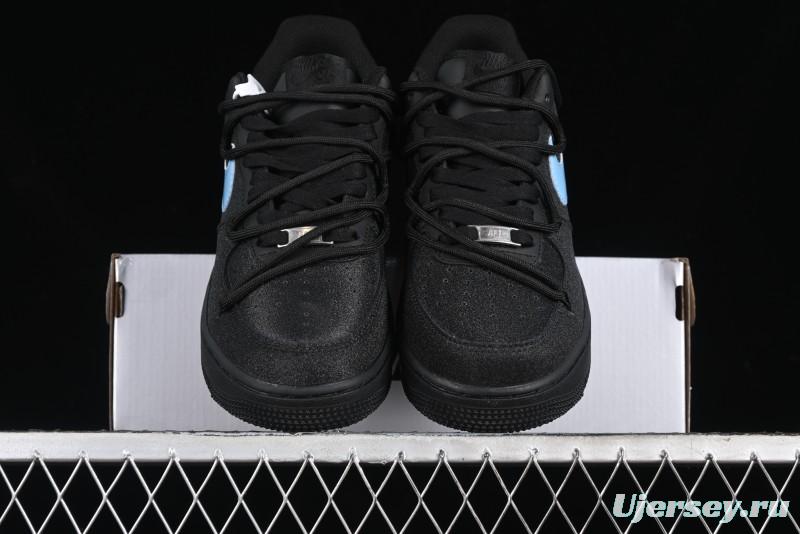 Nike Air Force 1 '07 Low Cleanfit Custom Official Bestseller Black Blue Starry Sky Full Diamond Casual Sneakers - ZH0316-042