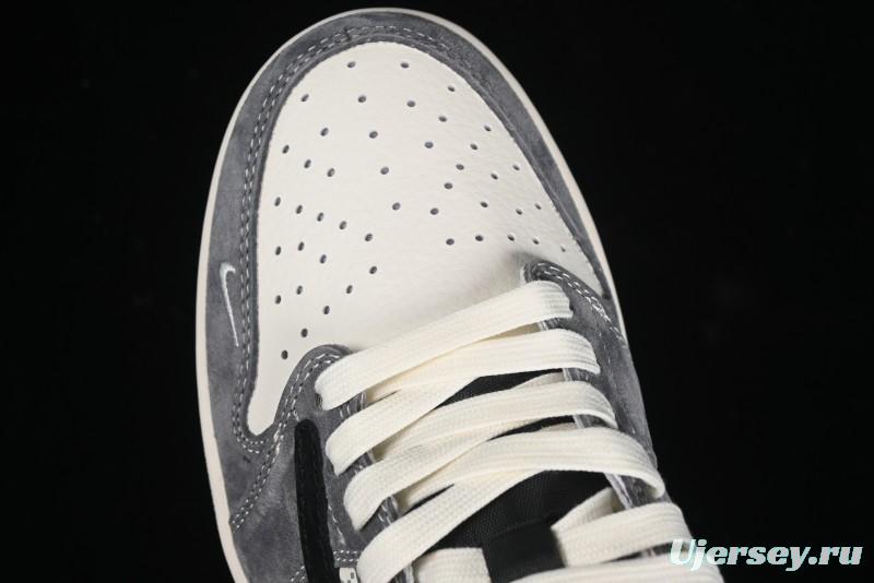 Nike Travis Scott x Fragment Design x Air Jordan 1 Low OG SP AJ1 Gucci Collaboration - Black Hook Dragonfly Low-top Casual Sneakers - SJ2068-137