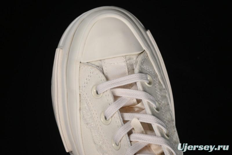 Converse Lifestyle Run Star Legacy Platform High Top Canvas Shoes with Mini Bow and Lace Trim - A10027C